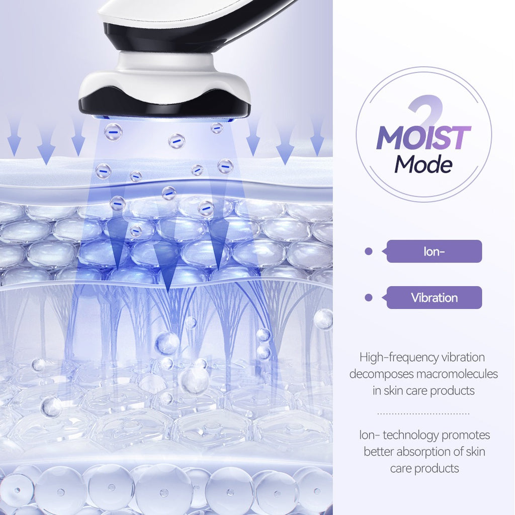 Facial Massager Multi-Polar Skin Firming V Shape Red Blue LED Light Therapy Sonic Vibration Anti-Aging Skin Care Device