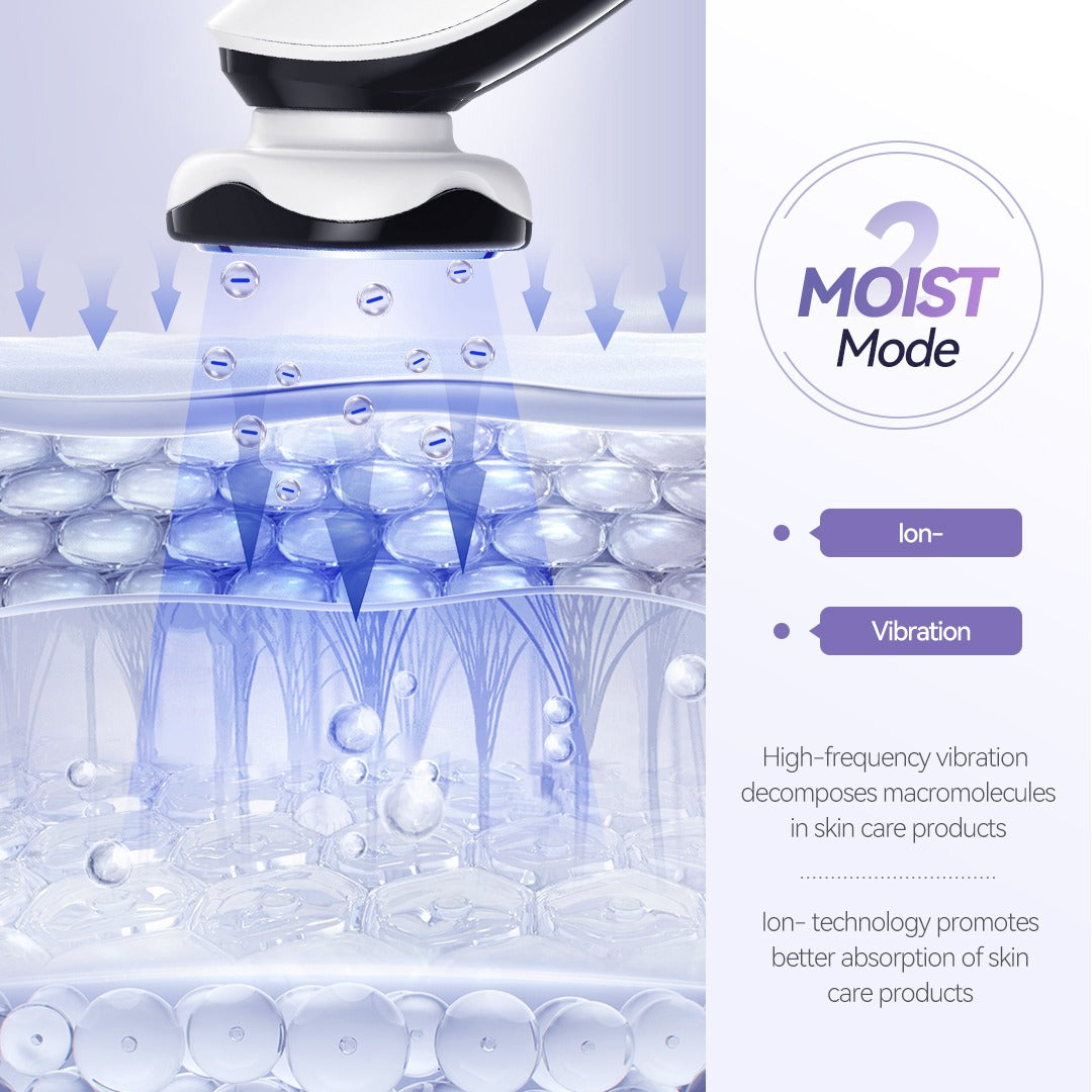 Facial Massager Multi-Polar Skin Firming V Shape Red Blue LED Light Therapy Sonic Vibration Anti-Aging Skin Care Device